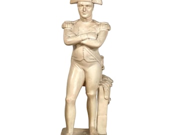 Antique French Admiral Napoleon Bonaparte Large Plaster Statue Figurine  Decor Display France c1880-1900's / EVE