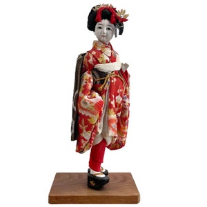 Vintage Japanese Geisha Model Doll In Traditional Dress Decorative Collectable Gift c1910-30&#39;s / EVE de France