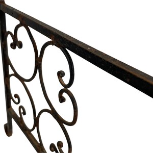 Vintage Moroccan Arabian Large Metal Iron Folding Table Tray Legs Black Rusty Brown Brass Copper Platter Stand Support c1960-70's / EVE image 5