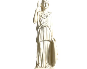 Vintage Greek Reproduction Resin Aghna Athena Ornament Figurine Display Gift God Of War Handicraft Wisdom c1970-80's / EVE