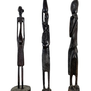 Vintage African Job Lot Collection Pieces Wooden Wood Ornament Decorative Decor DIsplay Tribal Prop c1980-90&#39;s / EVE