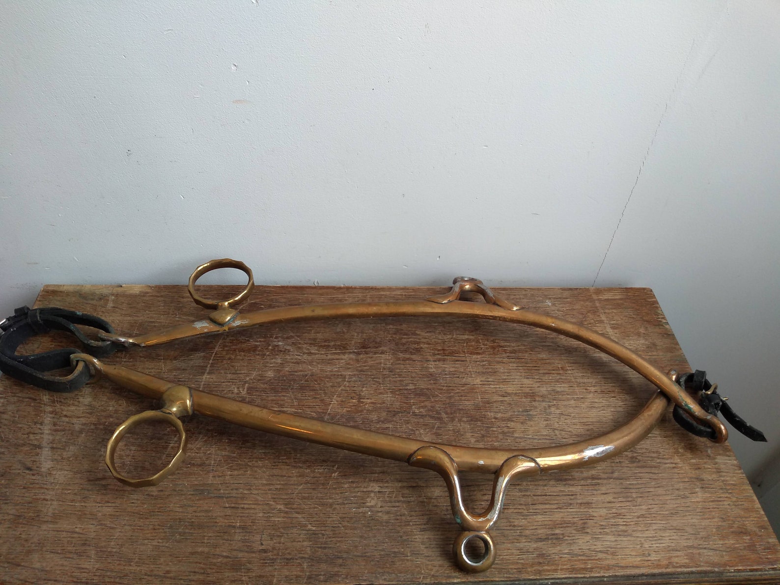 Vintage French Horse Carriage Tack Rein Harness Farming Copper Etsy