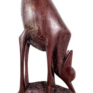 Vintage African Antelope Animal Deer Sculpture Carving Tribal Africa Art Decor Wood Display Fawn c1960-70&#39;s / EVE