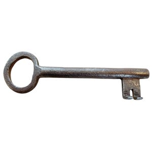 Antique French Large Rusty Iron Key Doorway Rusty Keys Door Lock c1800-1900&#39;s / EVE