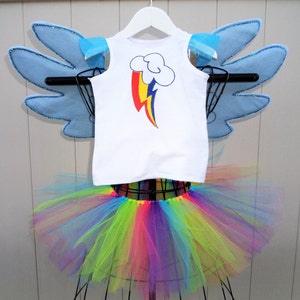My Little Pony Rainbow Dash Costume 4 Pcs - HANDMADE & HANDPAINTED - Ships Free -
