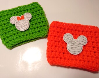 Mummy Mouse Crochet Cup Cozy -halloween - gifts - gifts for him - disney gifts - coffee mug sleeve - coffee sleeve - mug cozy