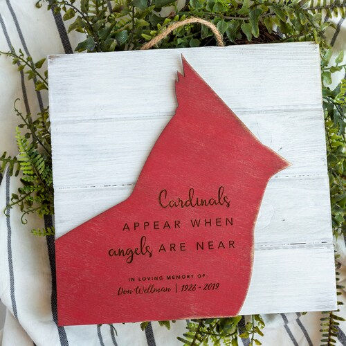 Cardinal Memorial Gift / Cardinals Appear When Angels Are Near Etsy