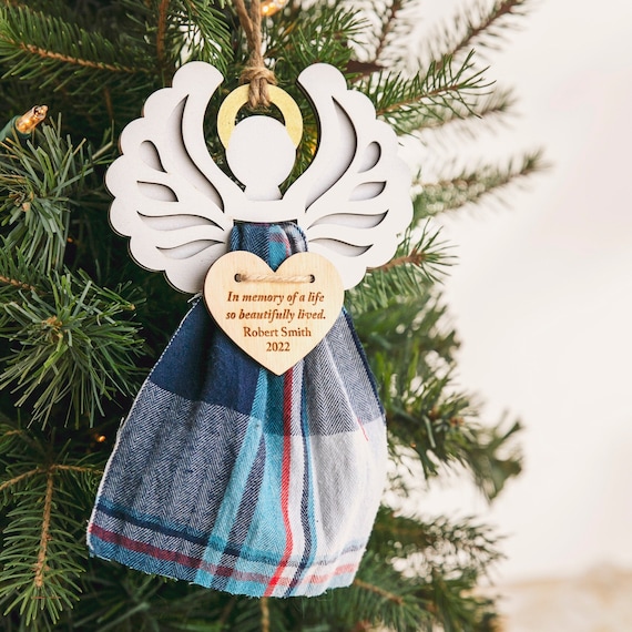 Personalized Angel Ornament: Memory Keepsake Made From Loved One's Clothing