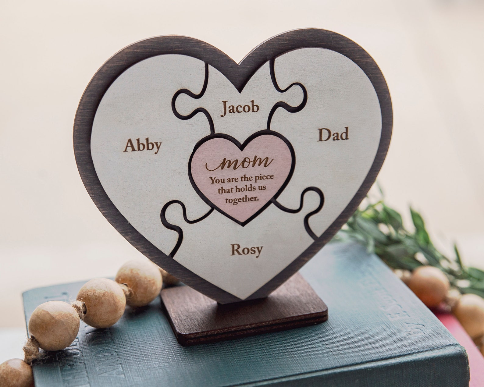 Mother's Day Puzzle Piece Sign Small / Personalized Etsy