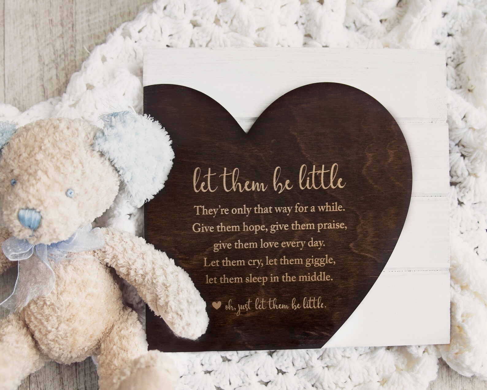 Let Them Be Little Layered Wood Sign 10x10 - Etsy