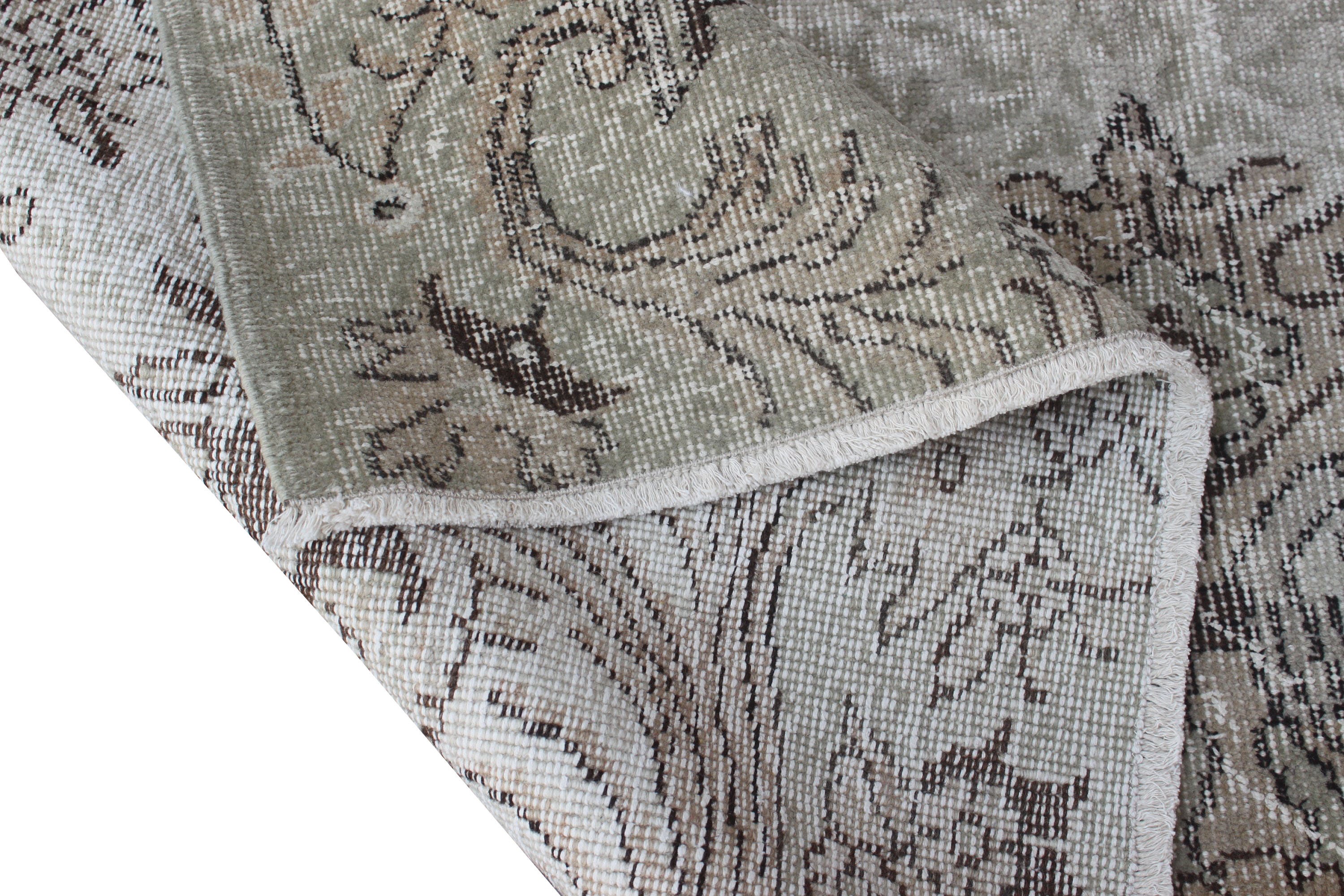 Olive Green And Beige Oushak Rug Tribal Rug Turkish Oushak Etsy