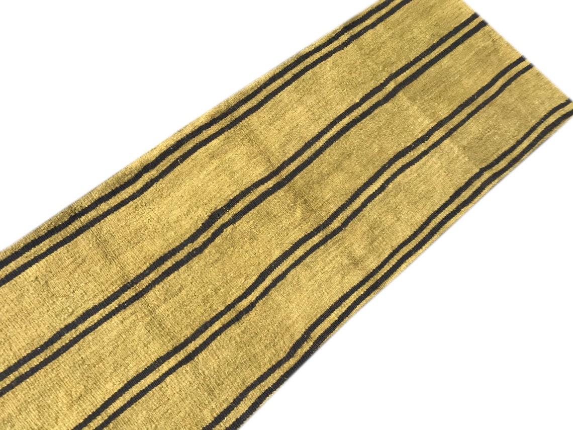 Striped Runner Rug Stripe Rug 2x6 Runner Green Turkish Etsy