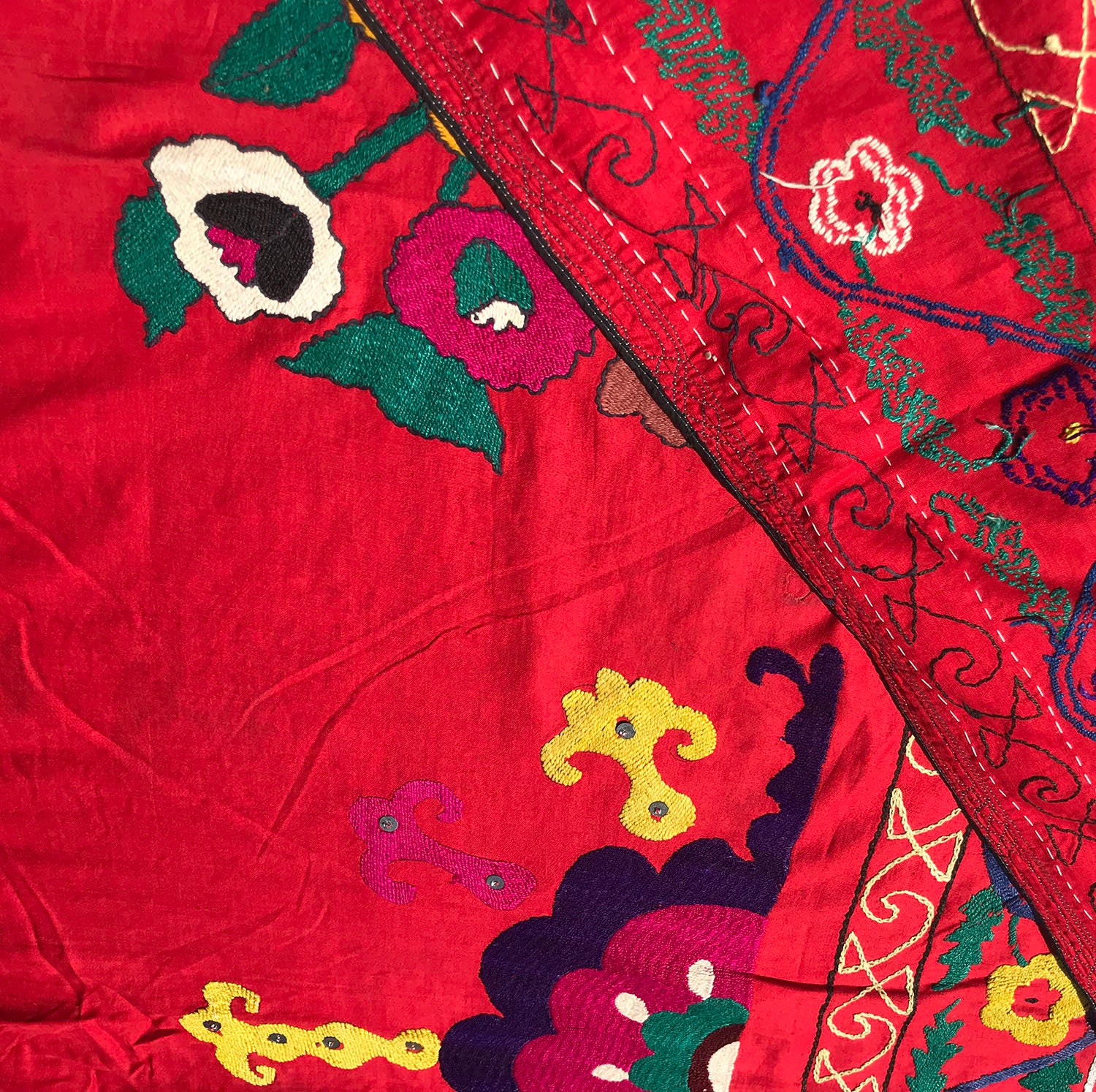 Unique Vintage Uzbek Suzani Fabric OLD Suzani Bedspread - Etsy