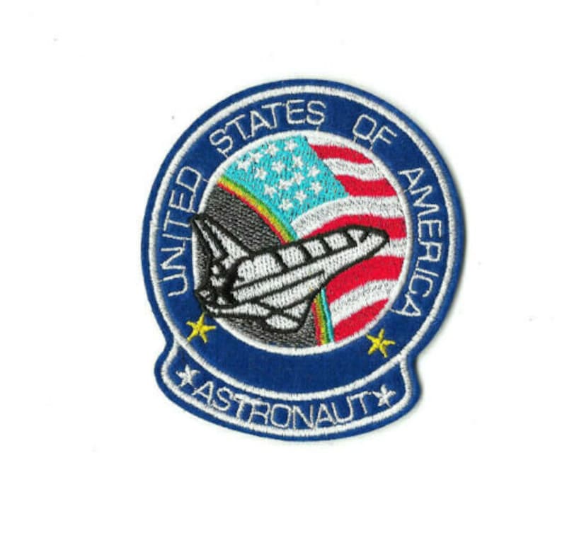 Sew On Patch Badge NASA USA Logo Space ship Spaceman Patch Iron On