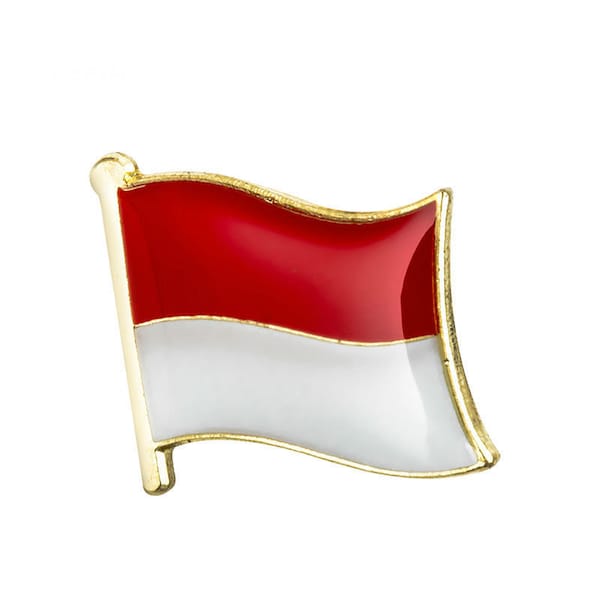 INDONESIA FLAG Enamel Pin Badge Lapel Brooch Fashion Gift Jewellery Bali PN23