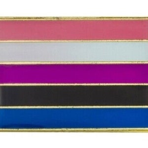 GENDERFLUID PRIDE FLAG Enamel Pin Badge Lapel Brooch Fashion Gift Jewellery Lgbt PN107