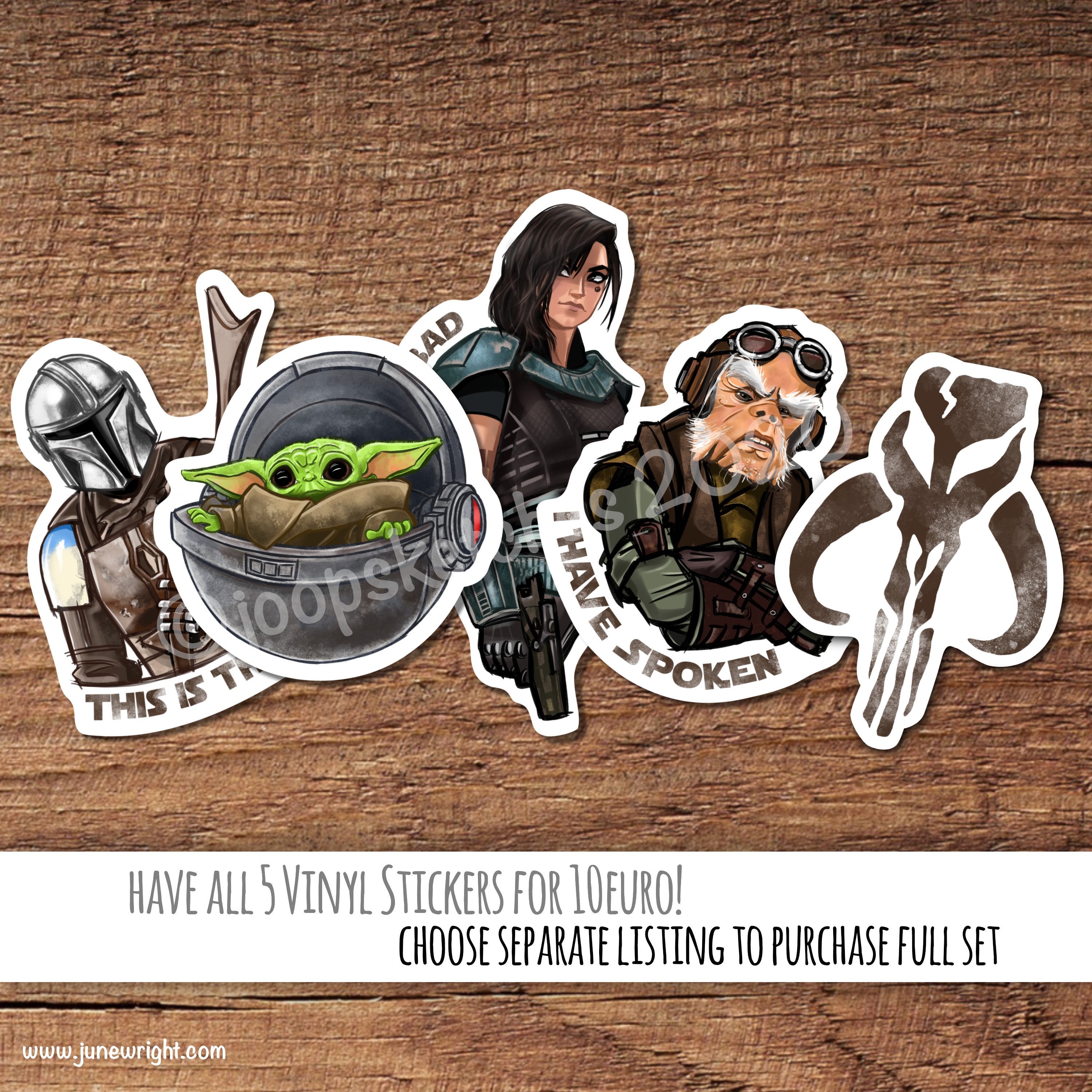 Adesivo Vinile "This Is The Way" - Sticker Per Casco O Auto, Star Wars Mandaloriano - Foto 5