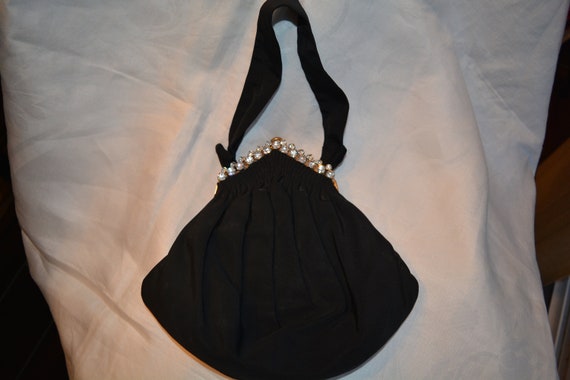 Guild Creations Black Vintage Evening Bag - image 1
