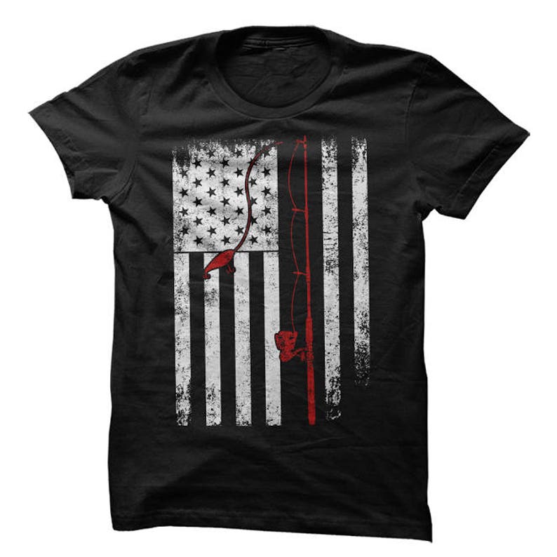 American Flag Fish Shirt 2024