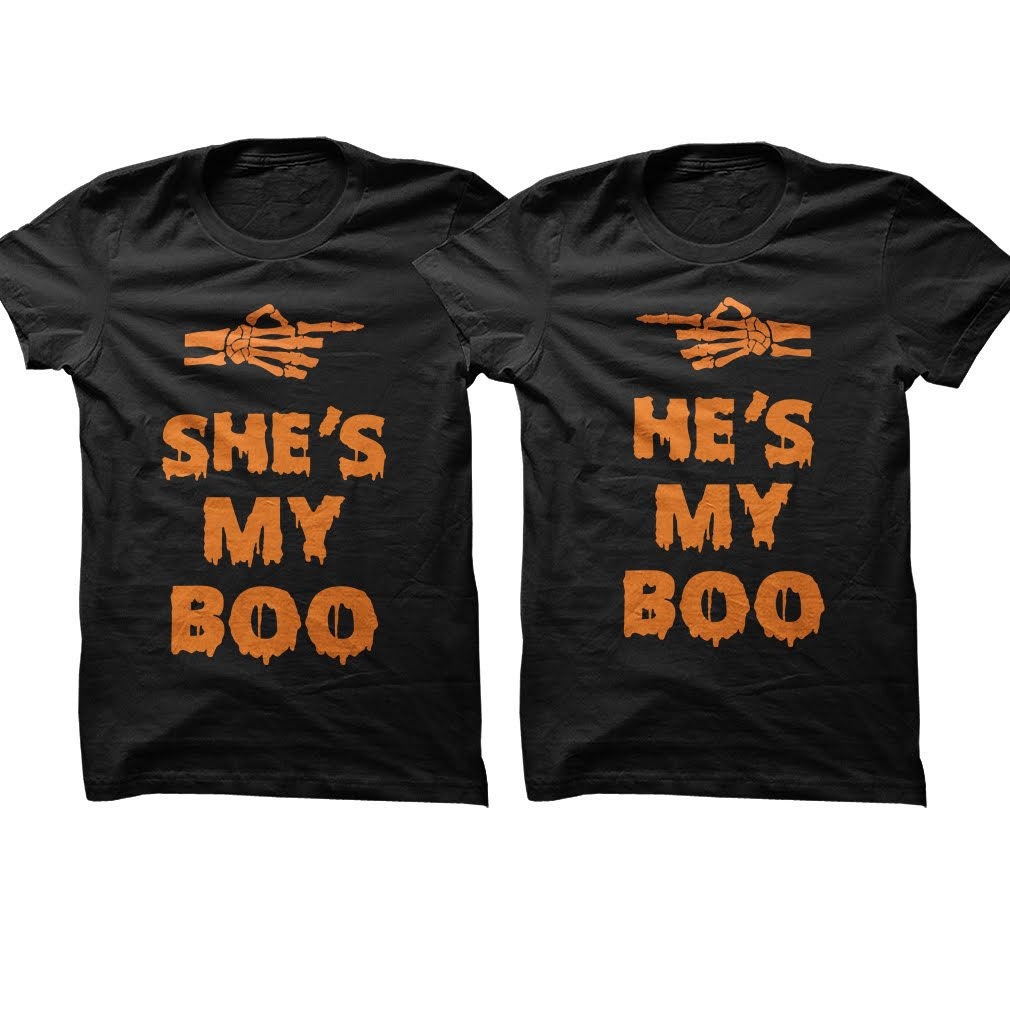 funny halloween couple shirts