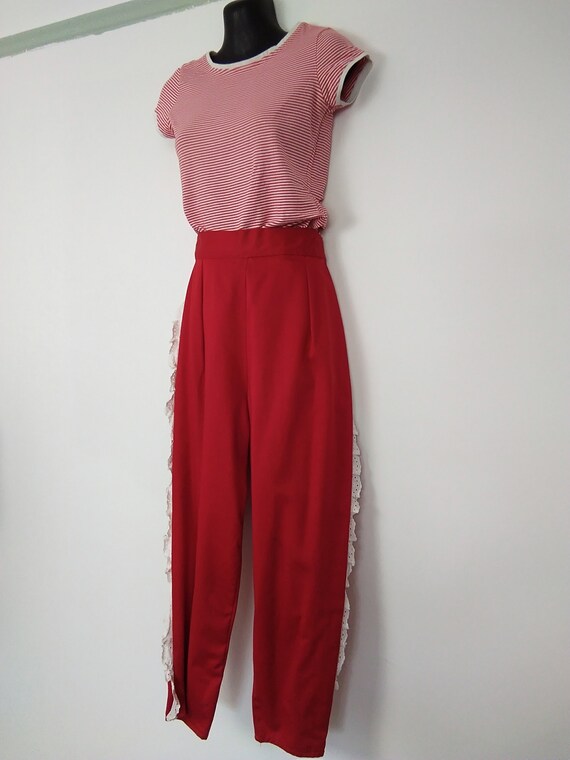 1950s Red Capri pants