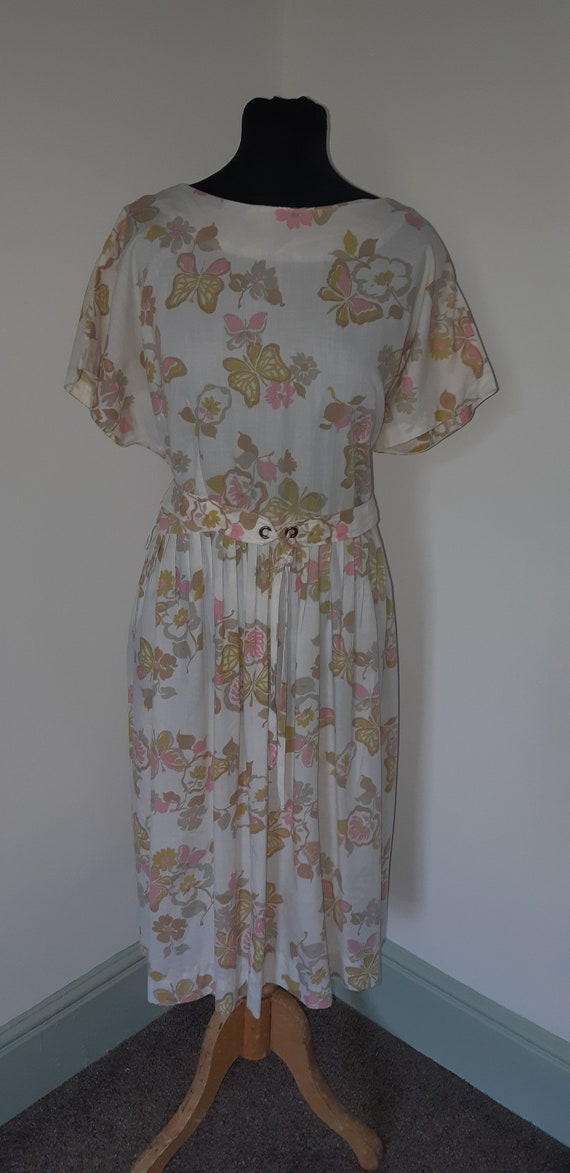 1950s novelty print volup dress