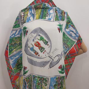 1950s Scottish  Auld Lang syne souviner scarf