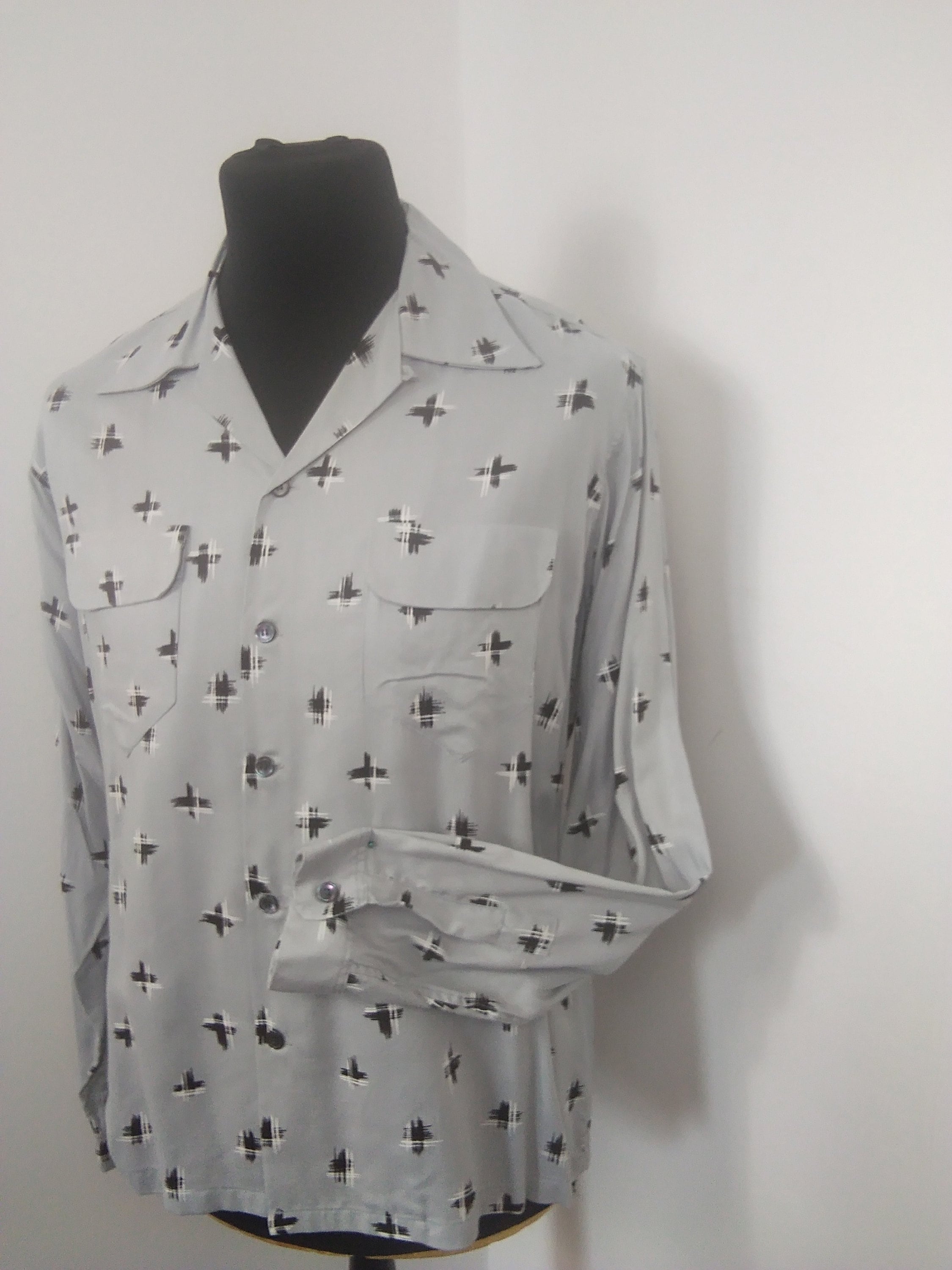 Vintage Rayon Atomic Shirt - Etsy Vintage Rayon Atomic Shirt - Etsy