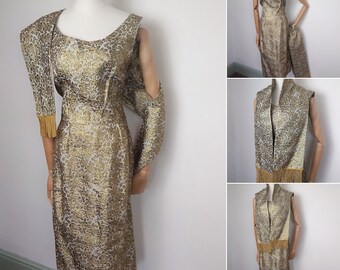 1950s Gold Lame dress