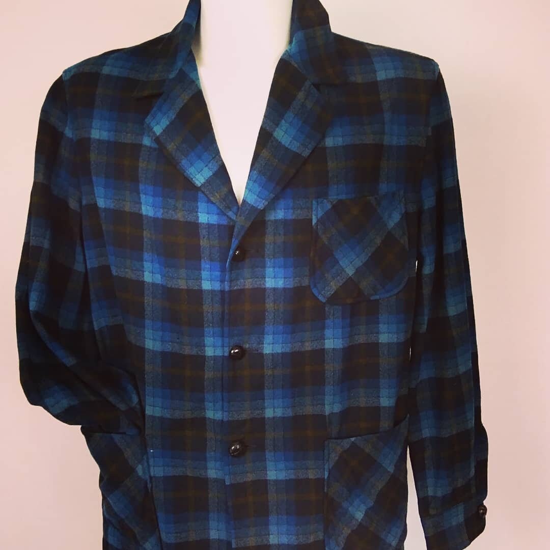 Image of 1950S Blue Men's Pendleton Jacket