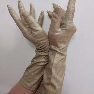 1940s , 50s gold lame gloves