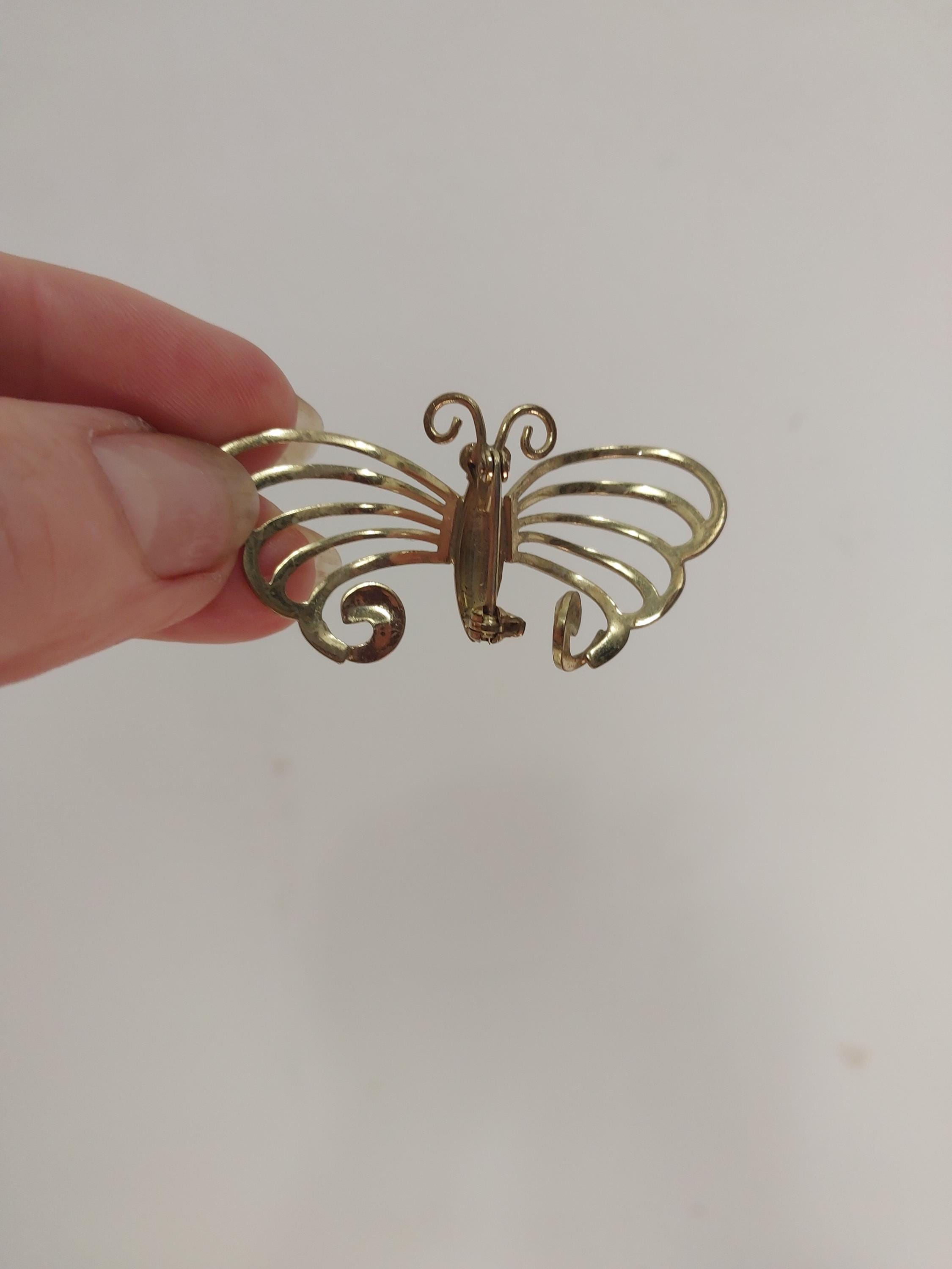 ヴィンテージの蝶のブローチ - Etsy 日本