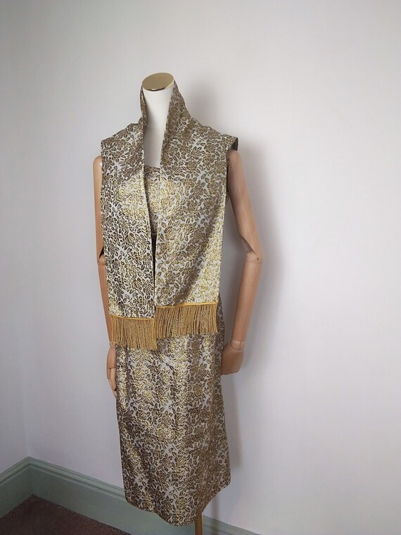 1950s Gold Lame dress - image 4