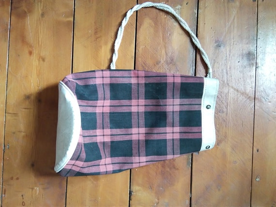 tartan duffle bag