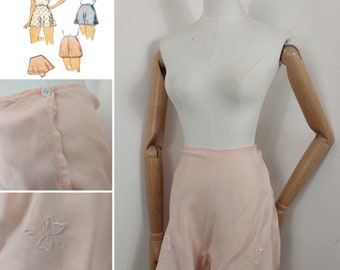 1940s silk peach knickers