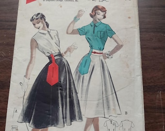 1950s dress paper pattern