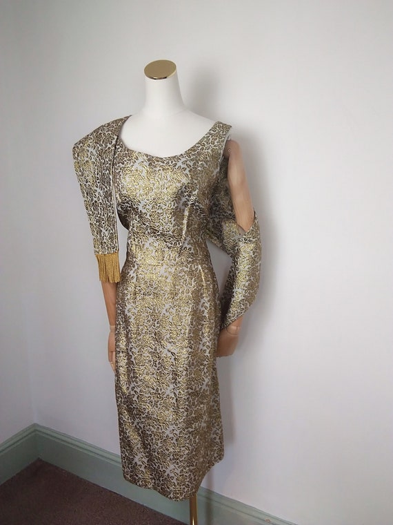 1950s Gold Lame dress - image 5