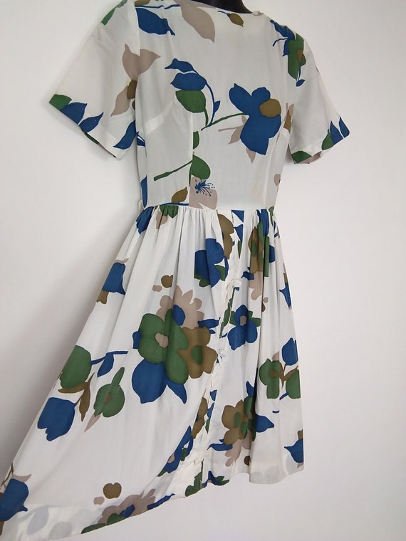 1950s novelty print flower dress