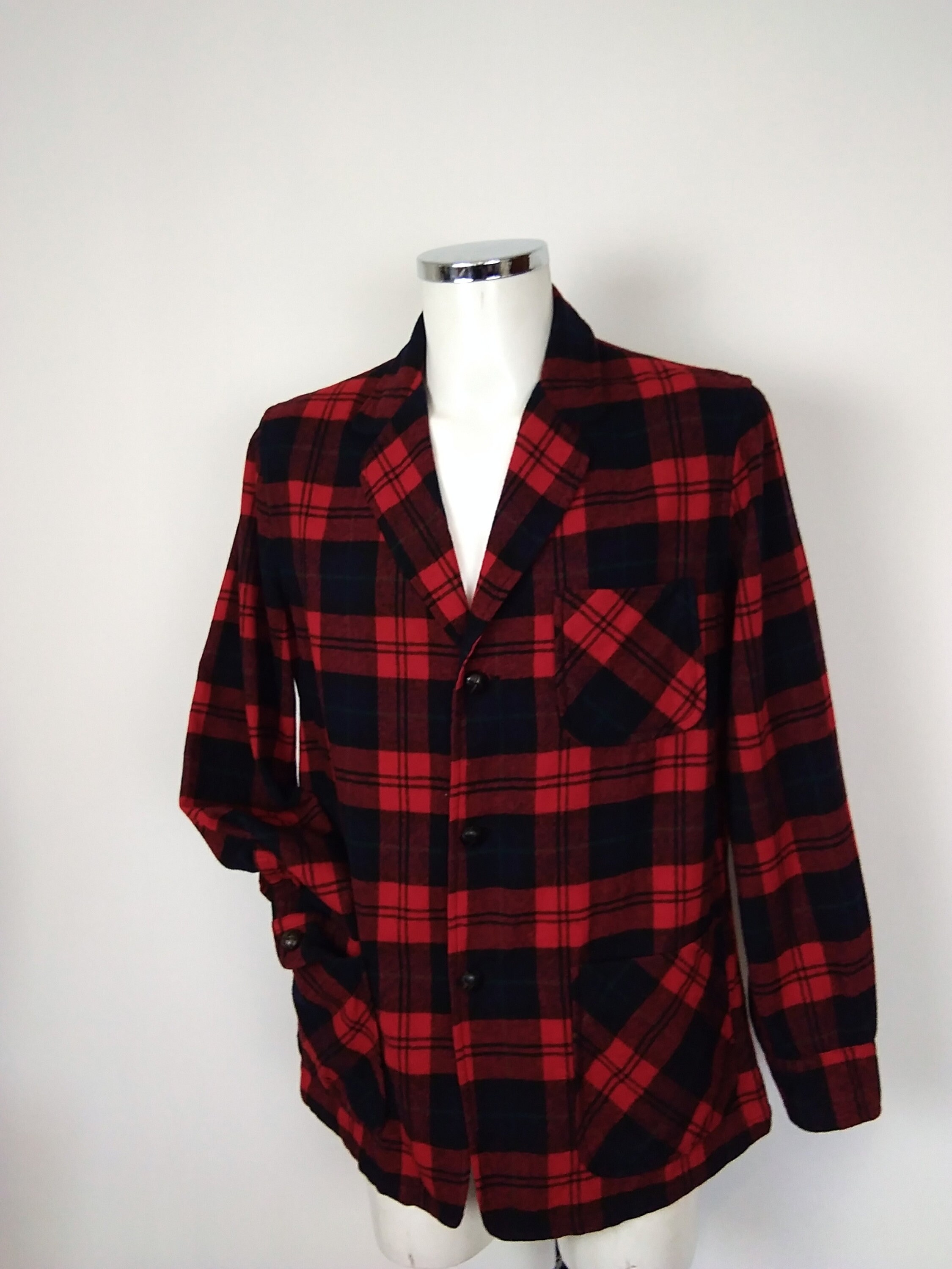 Image of 1950S Mens Pendleton Red Tartan Jacket