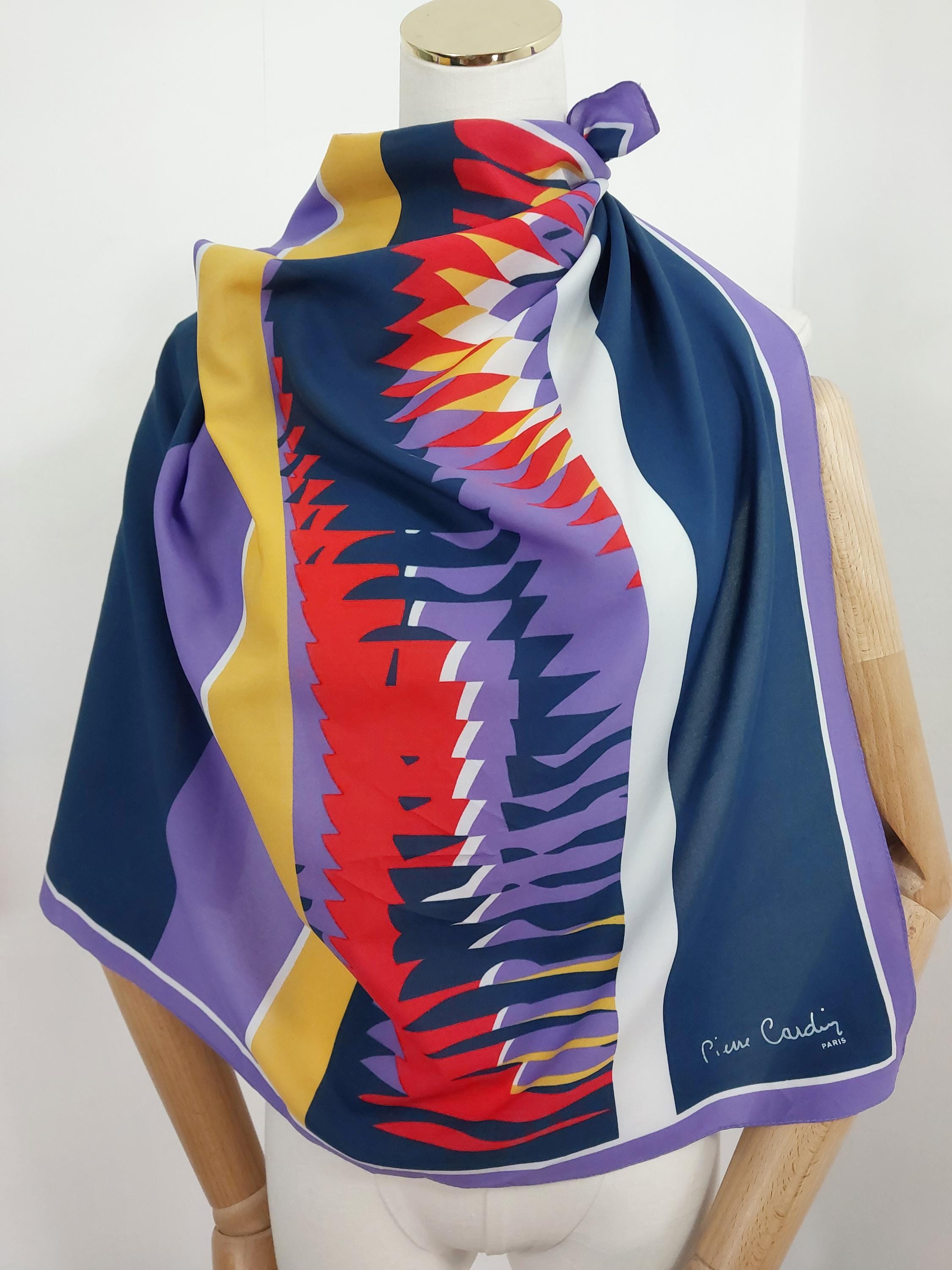 70s~ France製 Pierre Cardin Vintage Scarf Pierre Cardin | Vintage Silk Scarf | 1970s | Scarf With