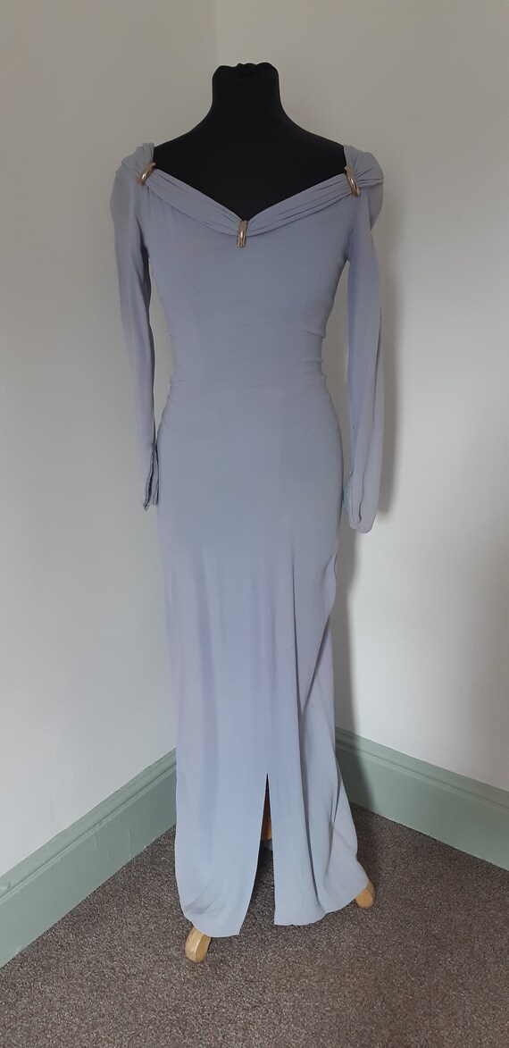 1940s lilac crepe dress