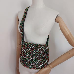 vintage pop beaded shoulder bag