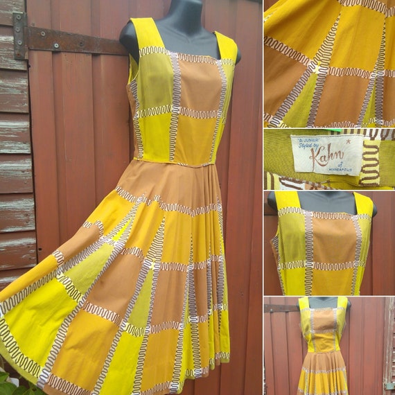 1950s patchwork sundress