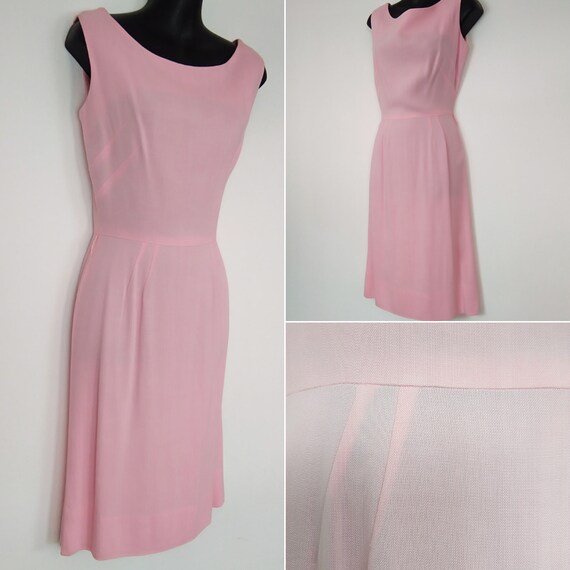 1950s pink wiggle dress