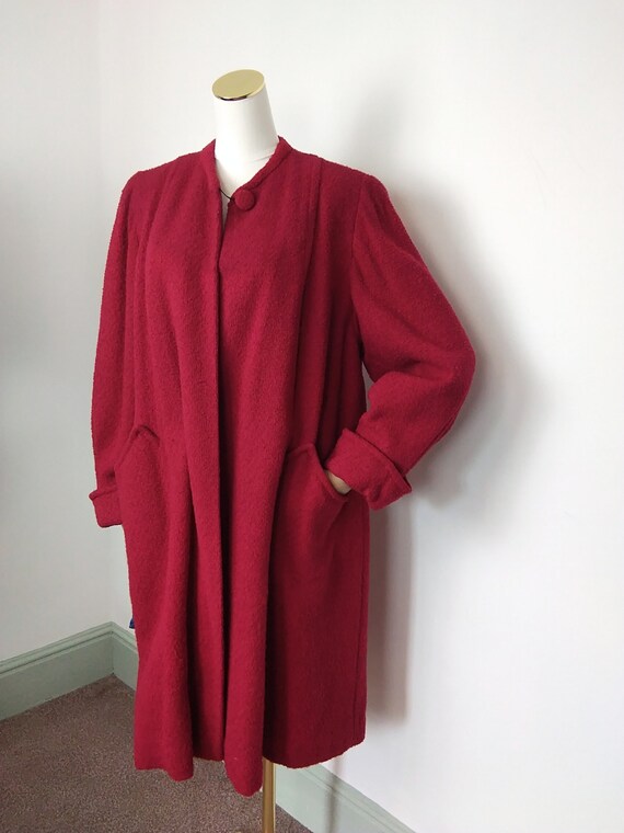 1940s rose red swing coat - image 5