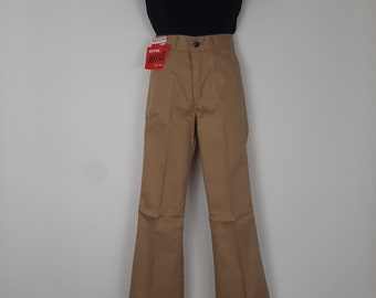 1970s Deadstock Jeans - Bell Bottoms in Gold Chambray Cotton