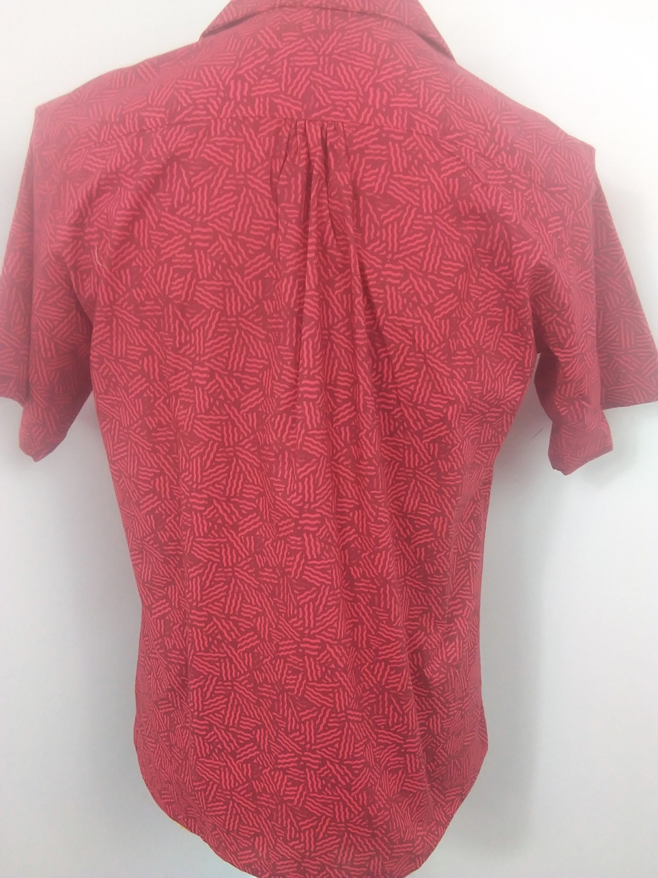 1950s Red Atomic Print Shirt - Etsy