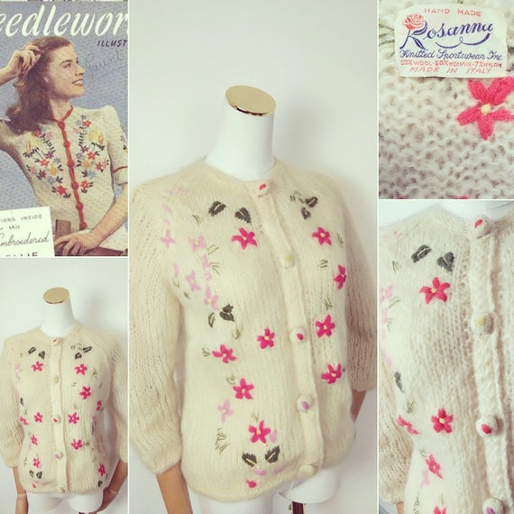 1940s folk cardigan