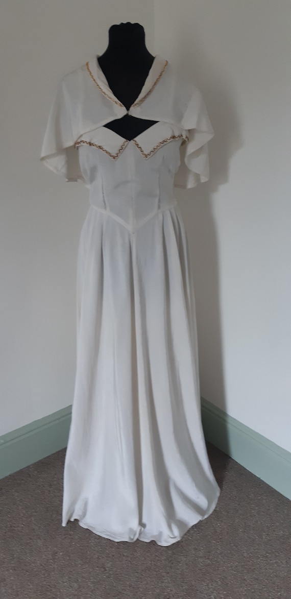 1940s white dress