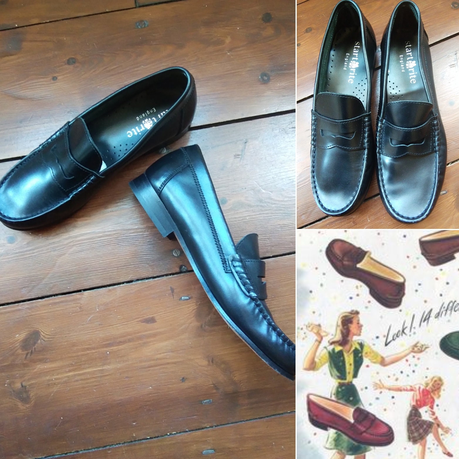 1950s style ladies Penny loafers Etsy